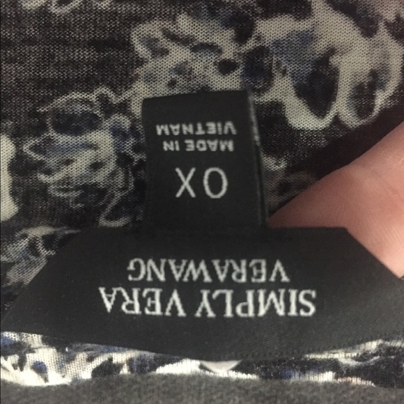 Simply Vera Verawang long sleeve blue/black floral - Picture 3 of 4